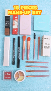 17pcs Cosmetic Set For women Matte Lipstick Waterproof Mascara Eyeliner Eyelash Extension Cover With Gift