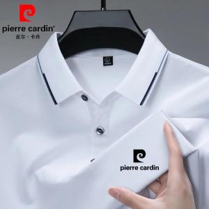 Áo Thun Polo Pierre Cardin Nam Tay Lửng Lụa Tơ Tằm Thoáng Khí Mùa Hè 2025 Áo Thun Polo Tay Ngắn Bằng Lụa Nguyên Chất Thoáng Khí