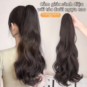 Mái tóc giả nối kẹp cao đuôi ngựa xoăn tự nhiên