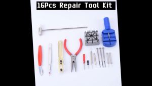 Watch Repair Tools Kit 16PCS Set Professional Opener Tool Set with Carrying Case 16 pcs Wrist Strap Adjust Pin Repair Watches Accessories Hand Tools