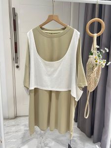 ●ECLAIRE● 043 Dress Tshirt Kaos Cotton Oversize Jumbo Bigsize Korea Kasual Casual Hiphop Chic Santai blink-blink Liburan Import zooi