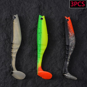 3pcs/bag Handcrafted T-Tail Jig Head Soft Bait Artificial Wobblers For Pike Tackle Fishing Lures Worms Carp Drop Shot Swimbait