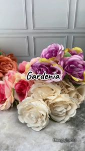 Bunga Gardenia Premium Besar Cabang 5 Bunga Artificial Bunga Hias Plastik Dekorasi Pelaminan - Bunga Mawar Rose Plastik