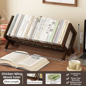 CHUJUN | Wooden Small Bookshelf for Desk and Window Sill