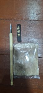 Sepaket hemat Pena 777 Original + 1 gagang kayu +1 Tinta batang ukuran 56 cm+ Serat pisang