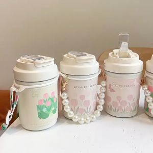 316 Stainless Steel 400ML Tulip Thermos Business Office Coffee Tumbler Outdoor Protable Sport Water Bottle Juice Milk Drinkware