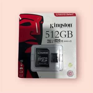 เมมโมรี่การ์ดKingston MicroSD/memory/512GB/class10/ใส่กับกล้องติดรถยนต์ได้/ละโทรศัพท์มือถือ/มันจะช่วยเก็บข้อมูลความจำได้📸