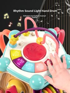 MONLEYTA | Baby Hand Drum Cuboid Early Education Music Intelligence Toys For Children 6 Months And Above Multi-Faceted Educational Toys