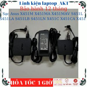 Sạc dùng cho laptop Asus X451M X451MA X451MAV S451L S451LA S451LB S451LN X451C X451CA X451-Sạc Asus 19v-2.37A/3.42A-45W/65W chân thường(5.5*2.5mm)