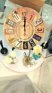 12 Inches European Creative Wooden Circular Silent Wall Clock