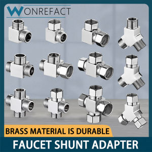 Brass G1/2 Hose Adapter Angle Valve Connector Splitter Bathroom Kitchen Home Quick Installation