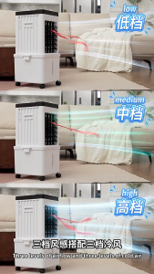 15L Air Cooler Fan with Remote Control & Detachable Tank (Free 4 Ice Pack) Strong Cold 3-Speed Air Conditioners Kipas Penyejuk Udara for Home Bedroom Office