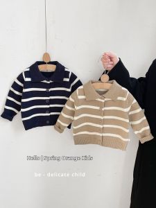 Áo Cardigan Knit Sọc Dễ Thương cho Mùa Xuân và Thu