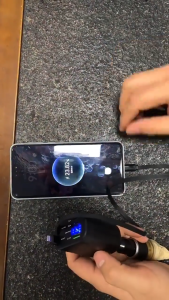 Car Charger 192W 4-in-1 Retractable Car Charger 90° Adjustable w/ Fast Charging Cables for iPhone Android Laptop All Devices