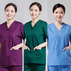ชุดห้องผ่าตัด ชุดแพทย์ ชุดพยาบาล ชุดเข้าเวร ชุดสครับ ซักมือเสื้อผ้าฝ้ายแขนยาวเสื้อผ้าทำงาน ชุดสครับพยาบาล