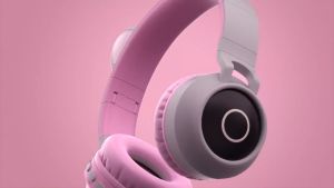 Wireless HiFi Bluetooth 5.0 Headset for gift LED Headphone Cute Cat Earphone Rechargeable for Girl / Daughter / Children Gift