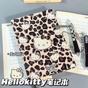 Thickened Hardshell Kitty Cat Diary Book Student Notebook Topic Book American Style Trendy Girl Spotted Leopard Design Journal