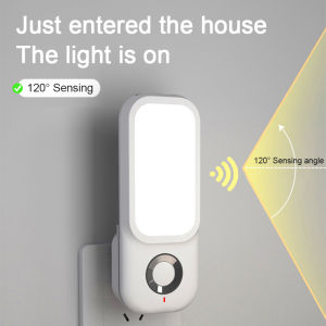 Dẫn con người cảm biến cơ thể đèn ban đêm thông minh không dây phích cắm sạc trong hành lang cảm biến chuyển động của con người đêm Đèn ngủ cho phòng ngủ đèn ban đêm với 2-in-1 Đèn pin ban đêm đèn ban đêm