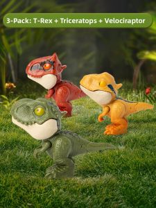 QU RAN | Finger Biting Dinosaur Stress Relief Toy Simulated Tyrannosaurus Rex