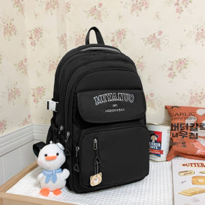 Large Capacity Three-Layer Backpack with Pull Rod Shoulder Bag for Junior And High School Girls Student Bag School Bag