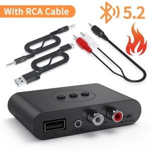 Bluetooth 5.2 Audio Receiver NFC U Disk 3.5mm AUX RCA USB Stereo Music Wireless Adapter With Mic For Car Kit Speaker Amplifier