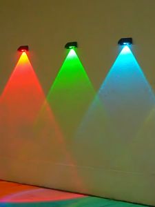 Solar LED Wall Lamp Outdoor Waterproof Intelligent Light Sensor For Garden Balcony Fence Decor Atmosphere Lights