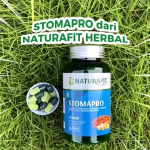 STOMAPRO Obat Herbal Naturafit meredakan lambung seperti perut kembung dan mual Maag Gerd Nyeri Perut Asam Lambung Isi 30 Kapsul