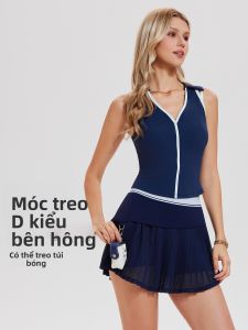 COSLEAF | Retro Tennis Style Anti-Peep Athletic Womens Set