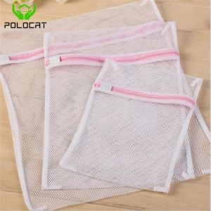 Polocat กระเป๋าตาข่ายซักรีดล้าง 3 ขนาดพับป้องกันกรองตาข่ายชั้น ถุงเท้า สุขสันท์สำหรับผิวหน้า
