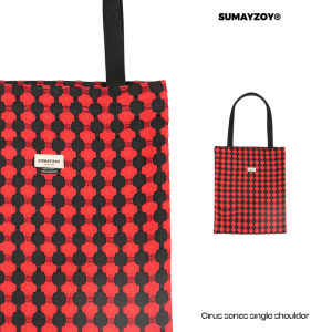 Sumayzo Rainbow Plaid Canvas Shoulder Bag Designer Embroidered Shopping Bag Lazy Style Tote Bag Soft Gridded Vintage Casual