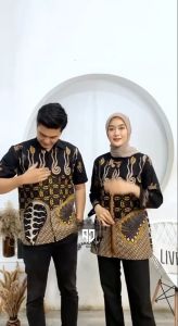 Blouse Batik Wanita Modern Kombinasi Batik Kerja Kekinian TERBARU 2025