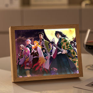Demon Slayer Anime Light Painting Chara Figure Gift Mirror Drawing Esports Room Decor Customizable USB Powered Collectible