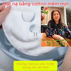 (SIÊU HOT) Mặt nạ xông hơi bằng cotton mềm mịn chờm nóng lạnh ủ ấm chăm sóc da mặt Hoang My food and beauty