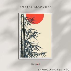 HIASAN DINDING AESTHETIC WALL ART WALL DECOR PREMIUM DEKORASI RUANG TAMU KAMAR MINIMALIS TEMA BAMBOO FOREST BAHAN ART CARTON COVER MDF HIJAU WATERPROOFING