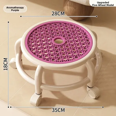 FWTDF | Mobile Round Stool with Swivel Wheels