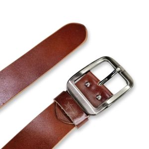 Ikat Pinggang Gesper Pria Sabuk Kulit Sapi Glossy Oval Terbaru