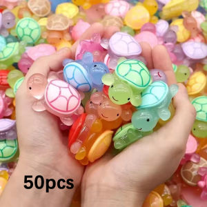 20/50/100pcs Cute Mini Luminous Turtle Ornaments Miniatures Turtle Micro Glowing in The Dark Kids Toys Home Decoration Gift