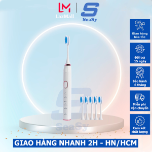 Bàn chải đánh răng điện công nghệ siêu âm SeaSy SS11 Pro 5 chế độ chải sạch mảng bám bảo vệ nướu