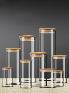 Sealed Jar Glass For Home Food Grade Moisture-Proof Tank Tea Jar with Lid Storage Cereal Box Storage Storage Small Bottle