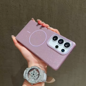 Soft Case Luxury Bling Glitter Sparkling Magsafe Stardust Magsafe Magnetik Protection Charging Camera Holder Case Kompatibel Untuk Samsung Galaxy A06 4G Samsung A06 5G Samsung A16 Samsung A26 Samsung A36 Samsung A56 Samsung A07 Samsung A17 A27 A37 A57