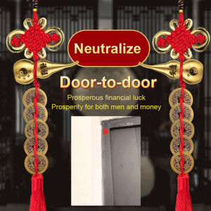 Pure Copper Five Emperor Money Pendant Gourd Nafu Attract Wealth Home Feng Shui Five Emperor Money Cinnabar Fortune and Luck