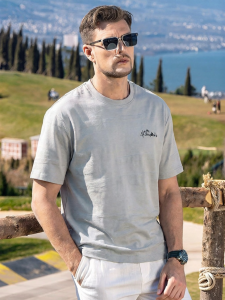 Enjeolon | Heavyweight Irregular Embroidered Short Sleeve T-shirt 200G