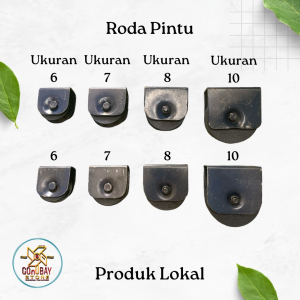 Roda Pintu Pagar Gerbang Rumah Bahan Besi Cor Ukuran 6, 7, 8, dan 10