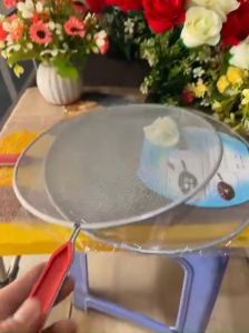Nắp lưới đậy chảo chống văng dầu mỡ loại lớn 29cm33cm cao cấp .
