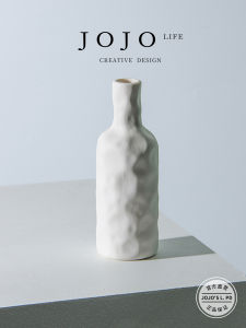 Simple Modern Ceramic Flower Vase Dry Flower Decorative Piece for Living Room Homestay Style Home Decoration Unique Shape