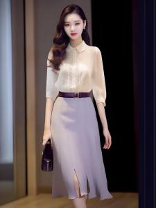 HANCHUN | Fashionable Stylish Womens Dress Set Lightly Mature Style