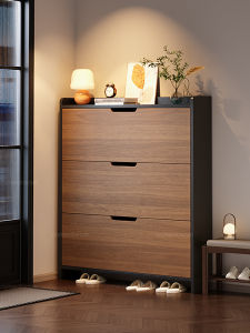SAMEDREAM | Solid Wood Ultra-thin Narrow Retro Shoe Cabinet