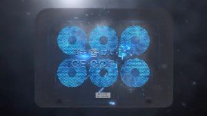 6 Fans Laptop Cooler 9\"-17\" Lighting Adjustable Foldable Laptop Cooler Pad Cooler Pad 9\"-17\" LED Light Fan Adjustable Height Laptop Cooling Pad For Laptop Cooling Led Light