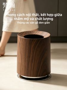 FANHAN | Thùng Rác Gỗ Sang Trọng 2 Tầng Đầy Đặn