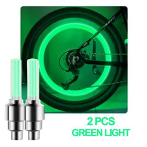 2Pcs Motorcycle Wheel Neon Light LED Motion Sensor Waterproof Decorative Light Car Bicycle Wheel Tire Nozzle Valve Cap Light